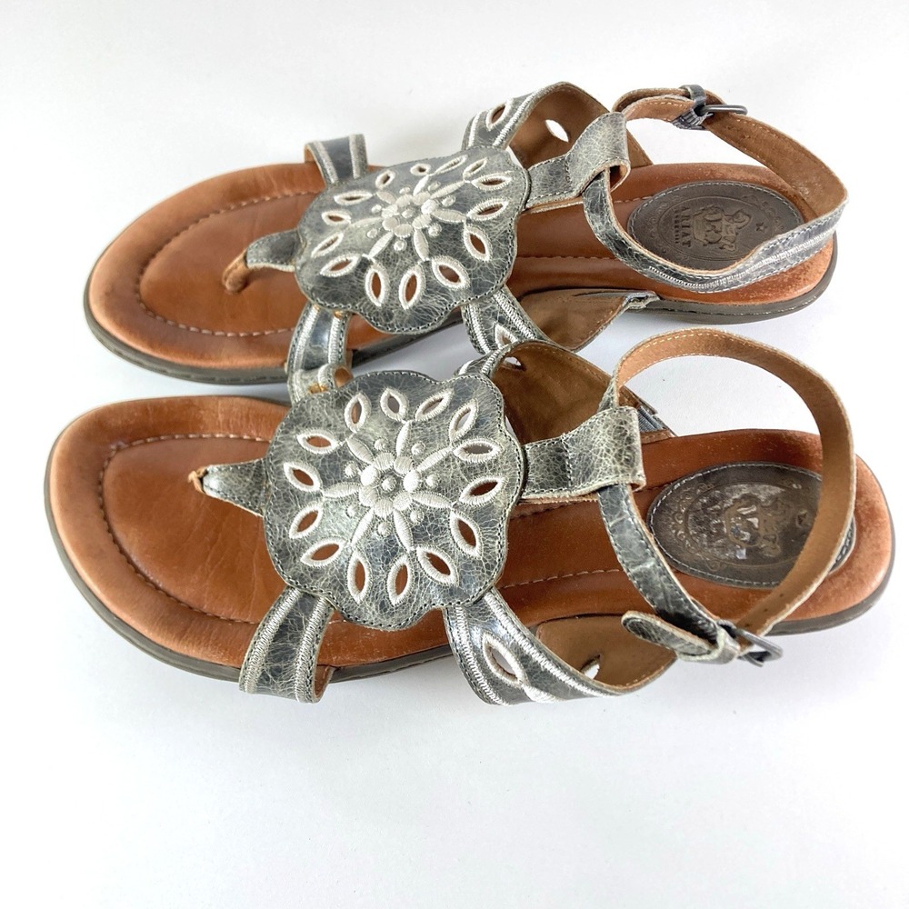 Ariat Mojave Gladiator Open Toe Low Ankle Strap Flats Leather Sandal Womens 7.5